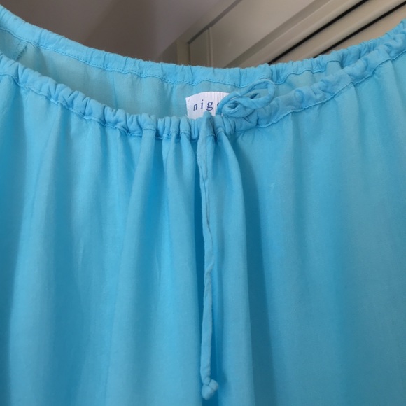 ⭐️Host Pick⭐️ Nigella Lola Short Peasant Top, Light Blue - One Size NWOT - Picture 3 of 16